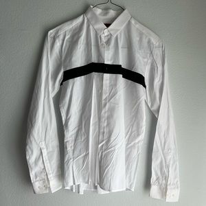 Hugo Boss, White Dress Shirt, Size: L